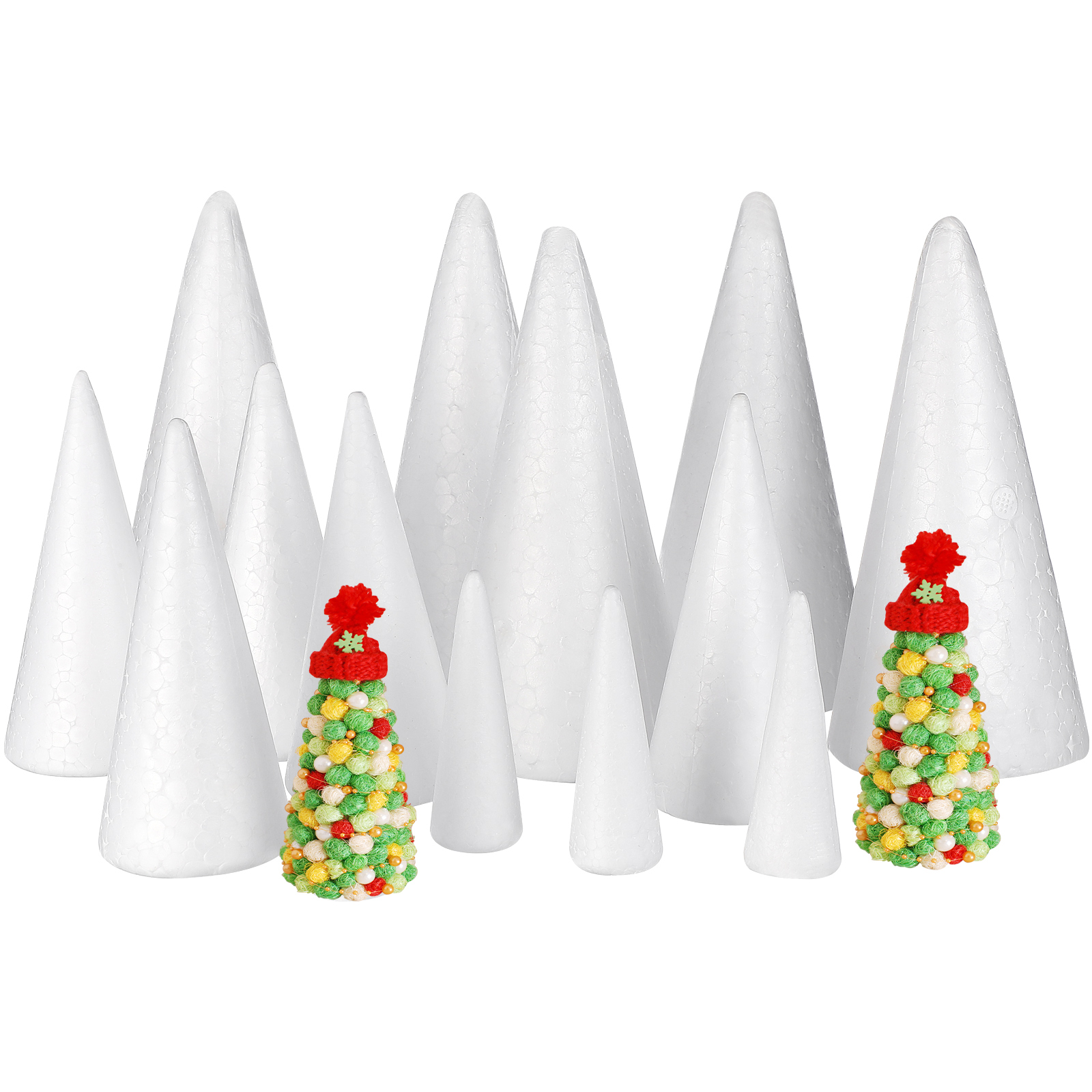 Cotton Candy Cone - 15Pcs Solid Foam Diy Cone Children