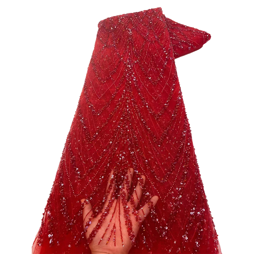 Glitter Tablecloth - Luxury African Sequins Beaded Lace Fabric