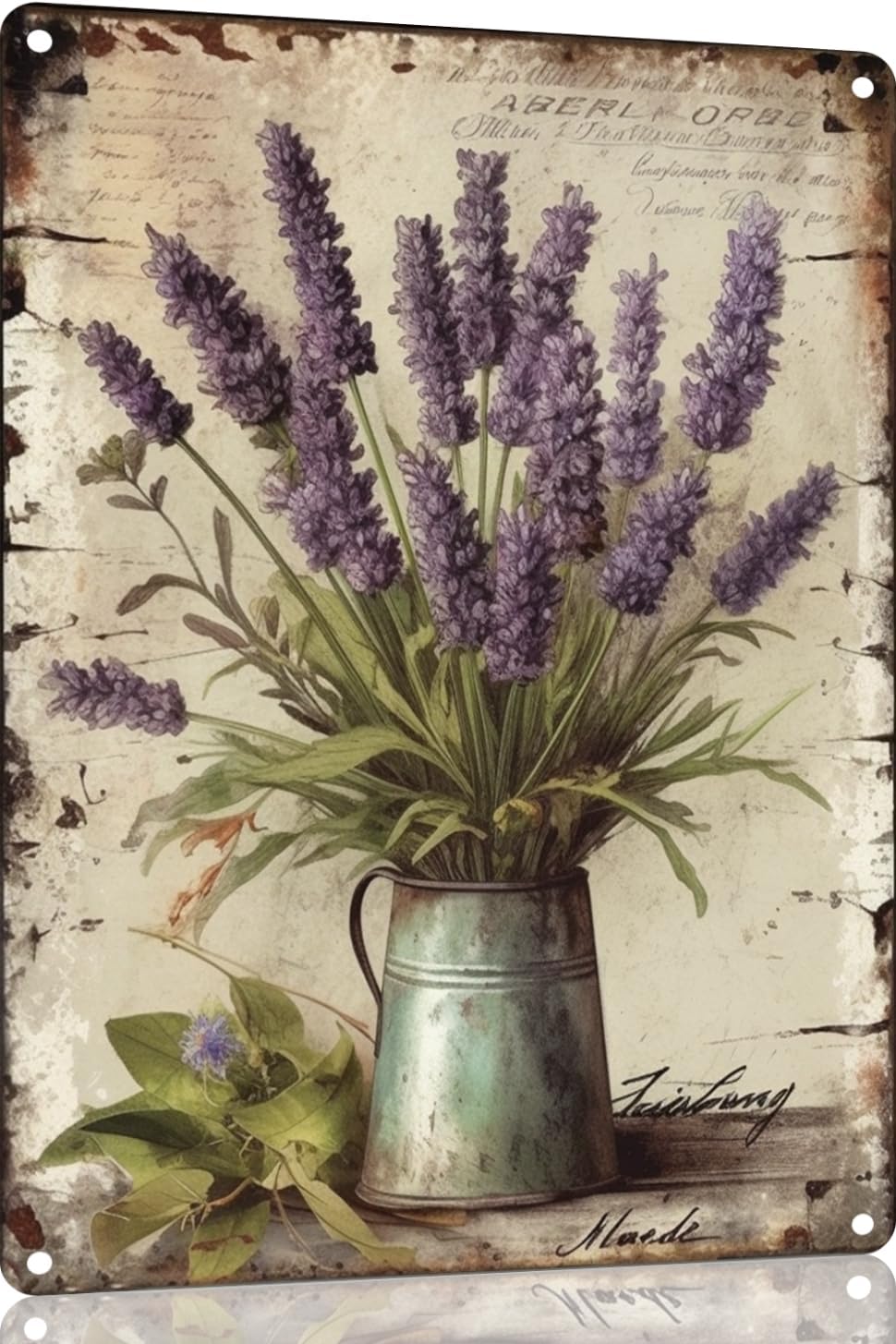 Flower Wall Panel - es Retro Vintage Garden Lavender Flowers
