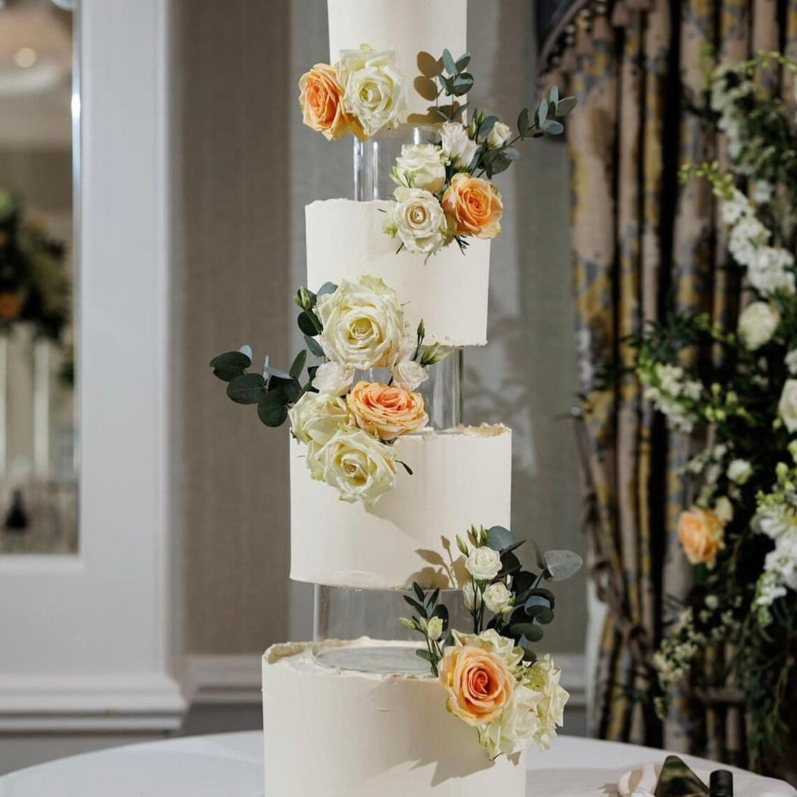 Cupcake Stand Tier - Round Clear Acrylic Wedding Cake Stand