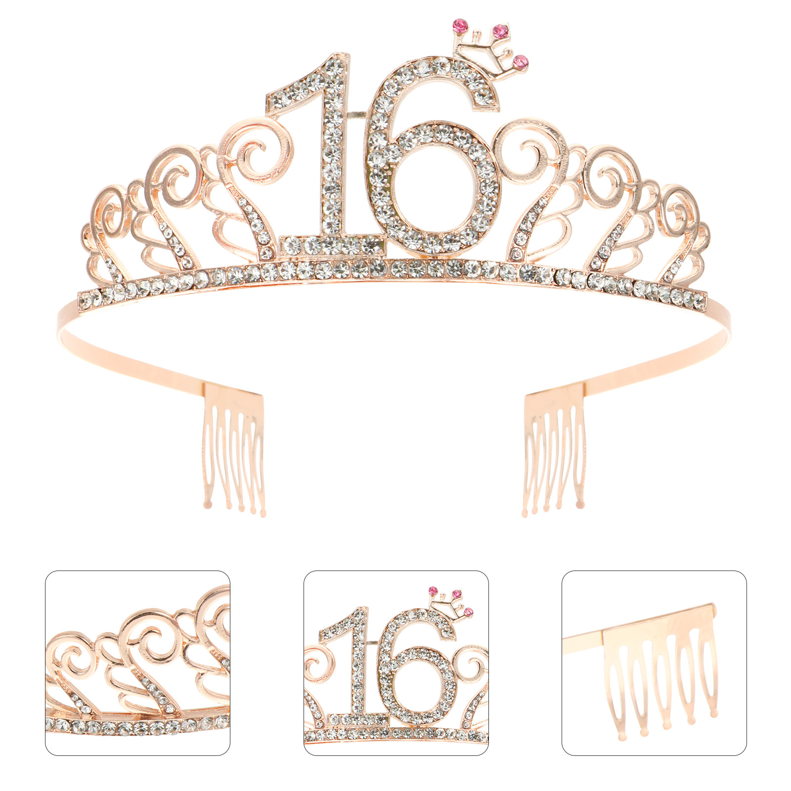 Birthday Sash Glitter - 2Pcs Birthday Party Crown and Hair