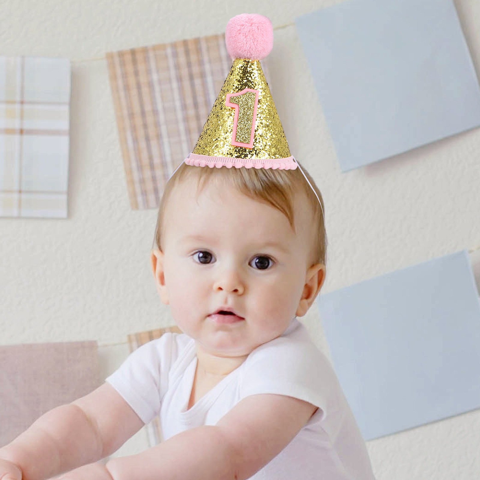 Party Hat Cone - Premium Cloth Birthday Party Cone Hat