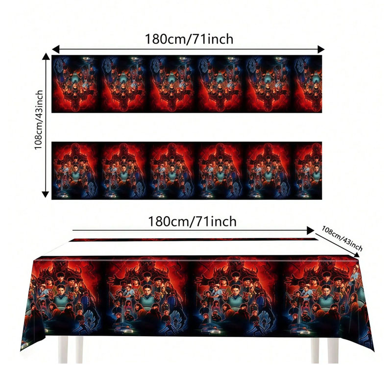 Movie Stranger Things Theme Di - Table Cloth Disposable บทวิจารณ์และราคา