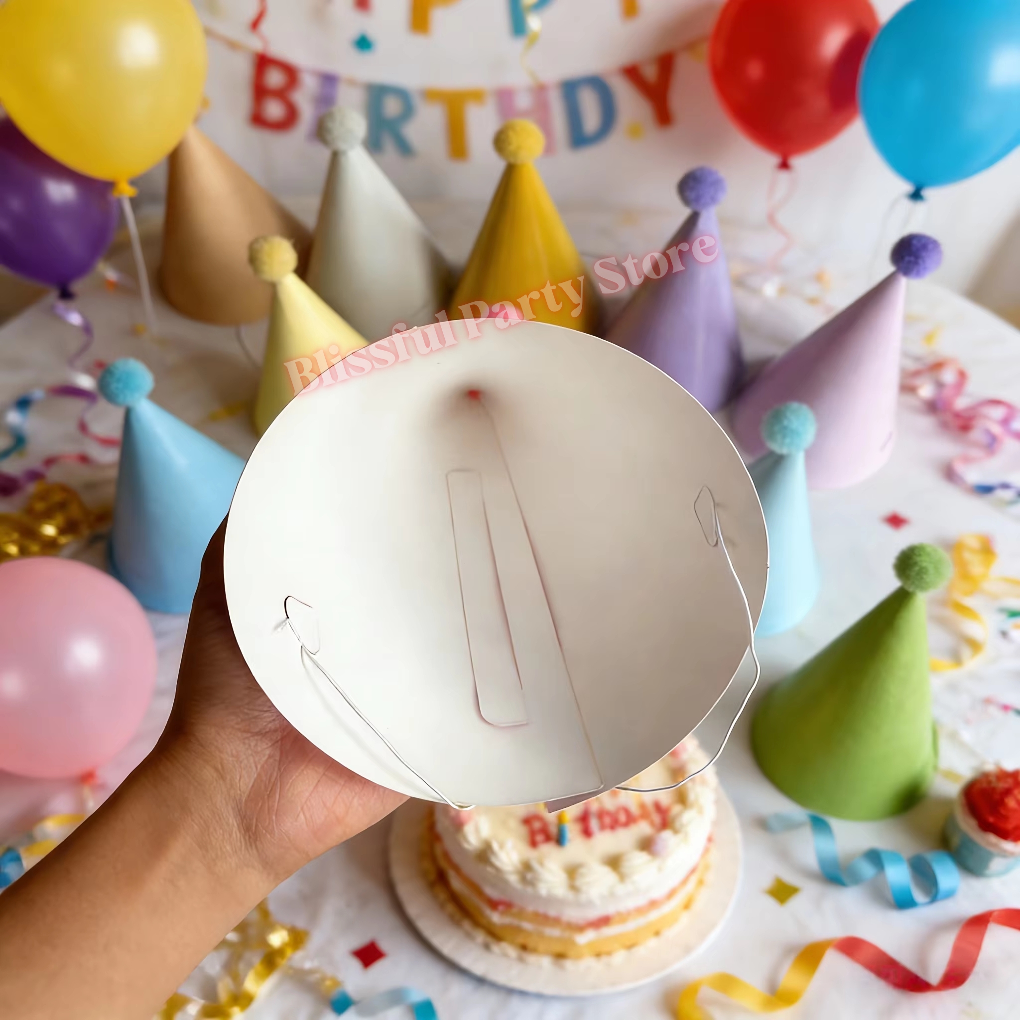 Colorful Birthday Party Hats M - Party Hat Cone บทวิจารณ์และราคา