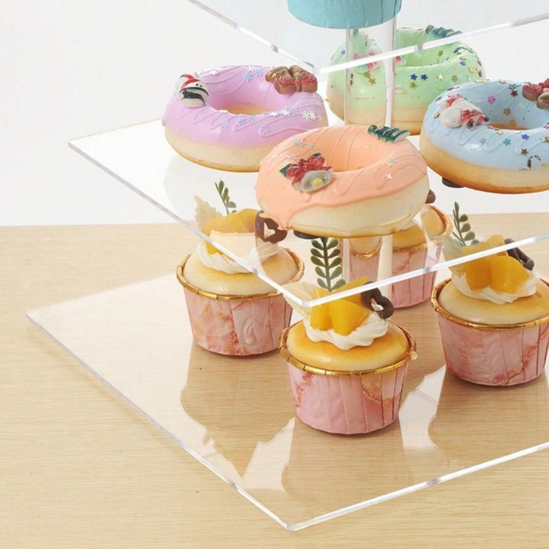 3/4/5 Tier Acrylic Wedding Cak - Cupcake Stand Tier บทวิจารณ์และราคา