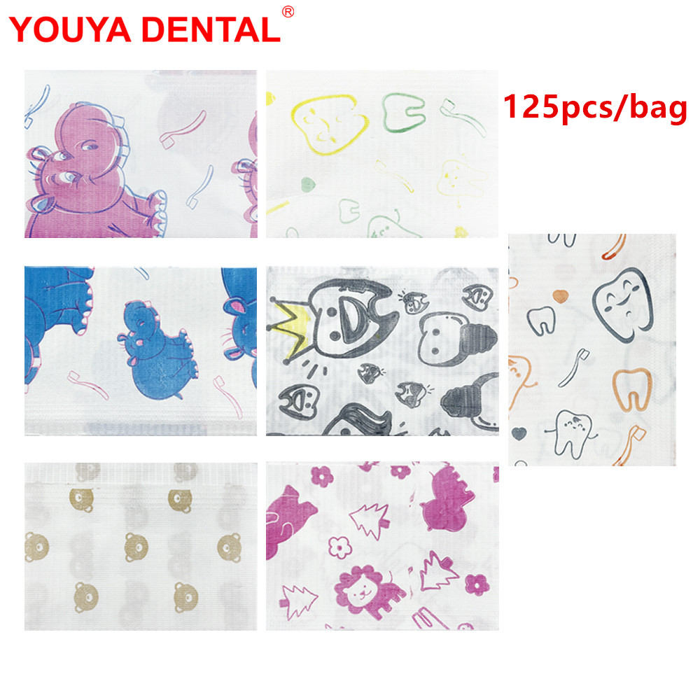 125pcs Kids Dental Bibs Dispos - Table Cloth Disposable บทวิจารณ์และราคา