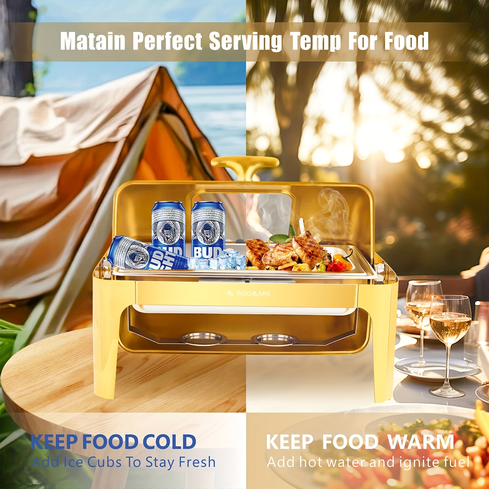 9QT Stainless Steel Buffet War - Event & Party Supply บทวิจารณ์และราคา