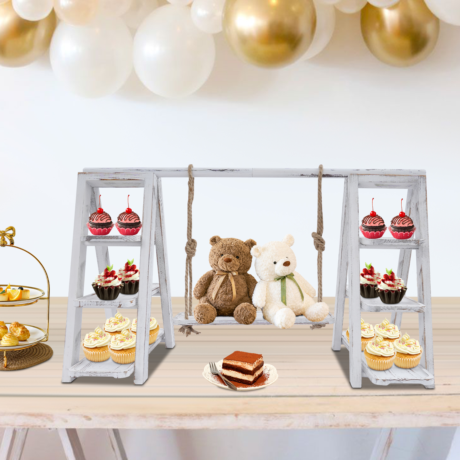 3-Tier A-Shape Cupcake Stand W - Cupcake Stand Tier บทวิจารณ์และราคา