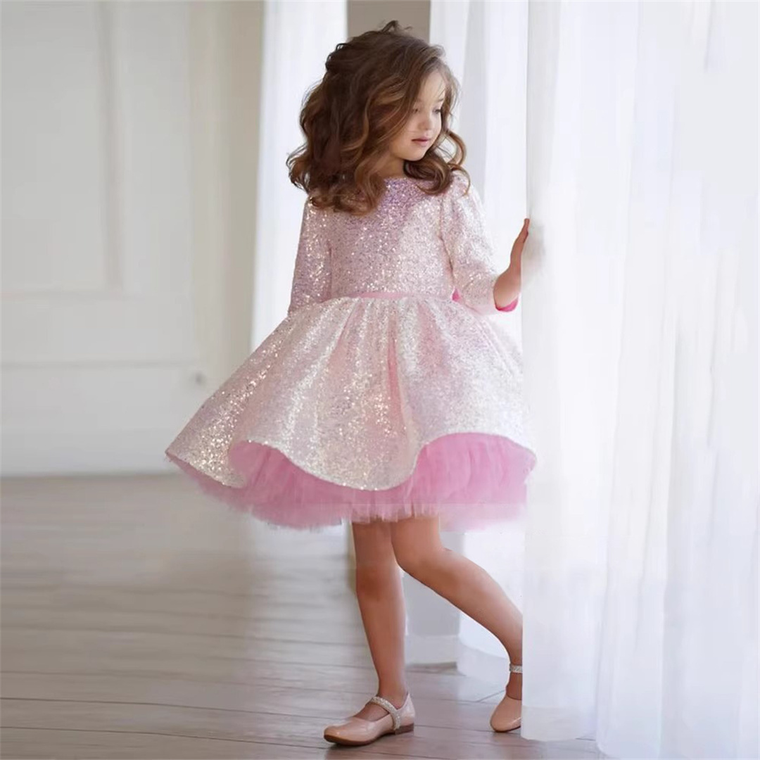 Glitter Pink Girl Dress Knee L - Birthday Sash Glitter บทวิจารณ์และราคา