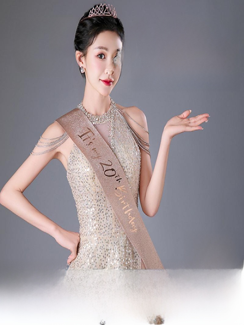 Champagne Gold Sparkle Crown S - Birthday Sash Glitter บทวิจารณ์และราคา