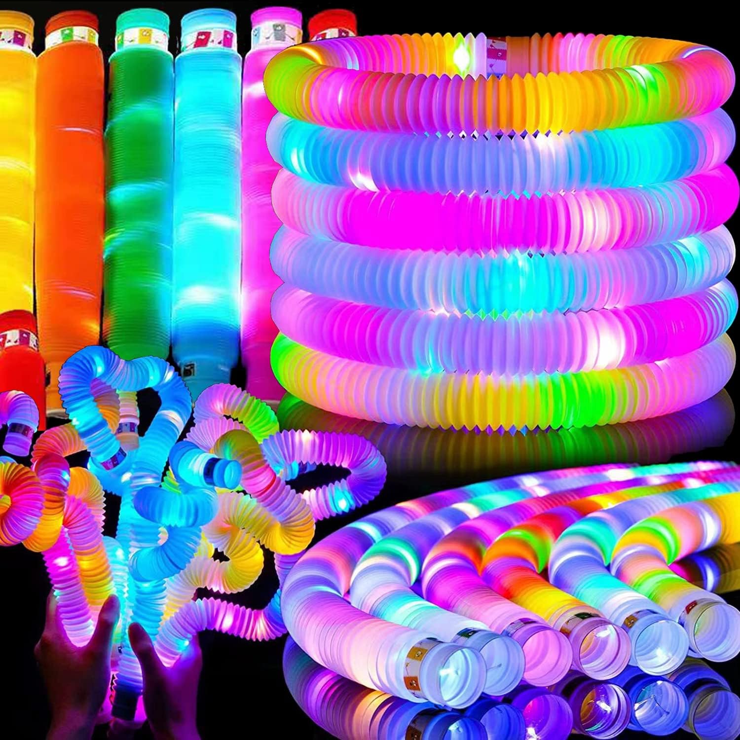 2/6/12 pcs LED Flash Pop Tubes - Cotton Candy Cone บทวิจารณ์และราคา