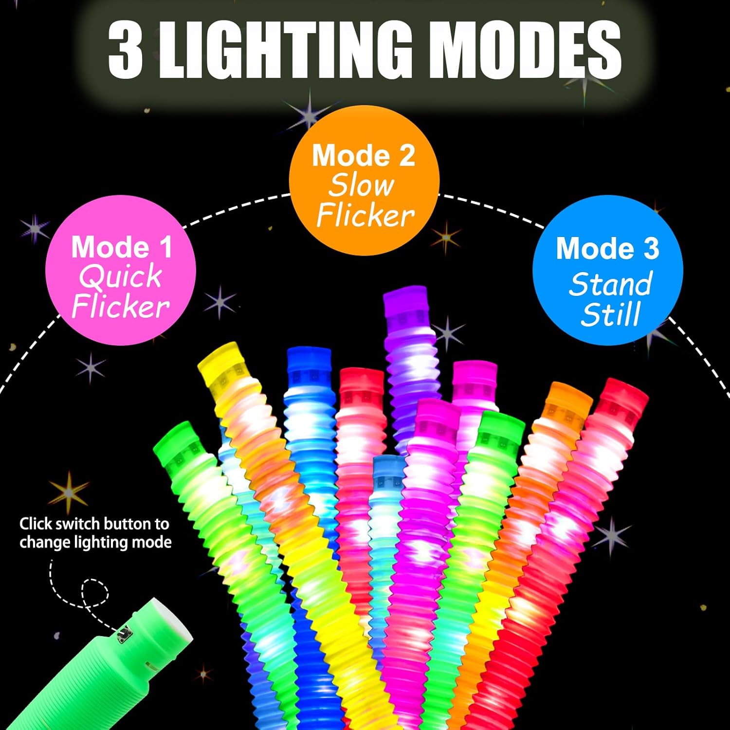 2/6/12 pcs LED Flash Pop Tubes - Cotton Candy Cone บทวิจารณ์และราคา