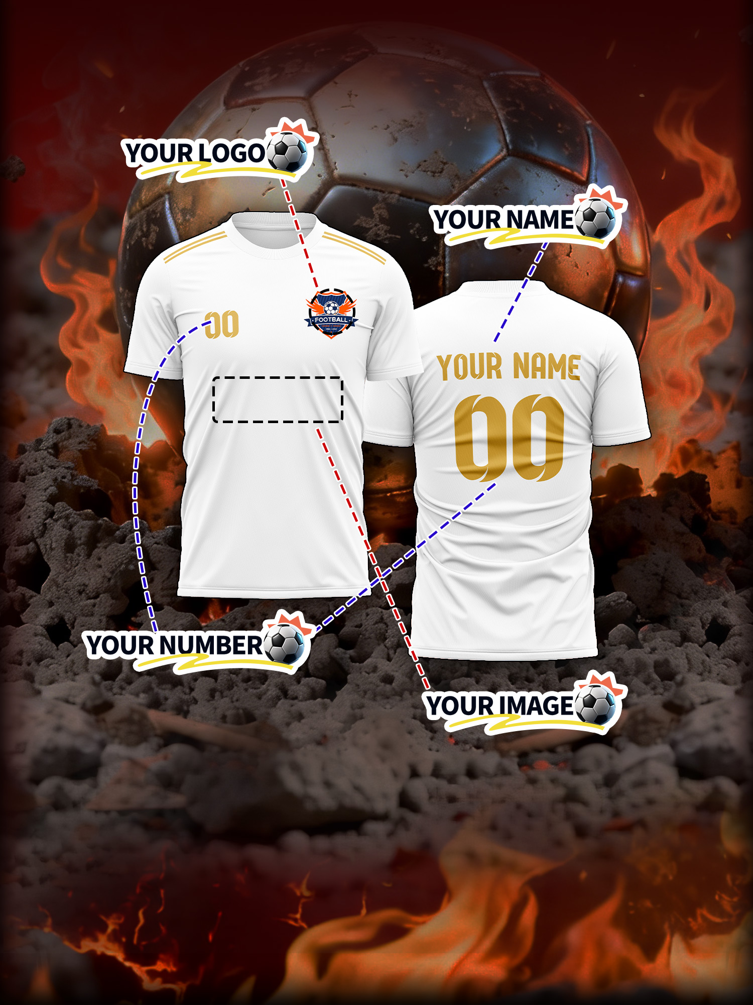 Custom Image Number Name Socce - Event & Party Supply บทวิจารณ์และราคา