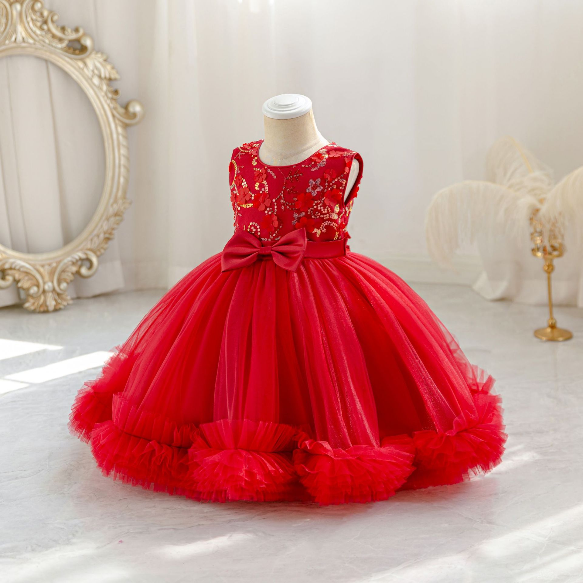 HETISO Tulle Puffy Flower Girl - Glitter Tablecloth บทวิจารณ์และราคา