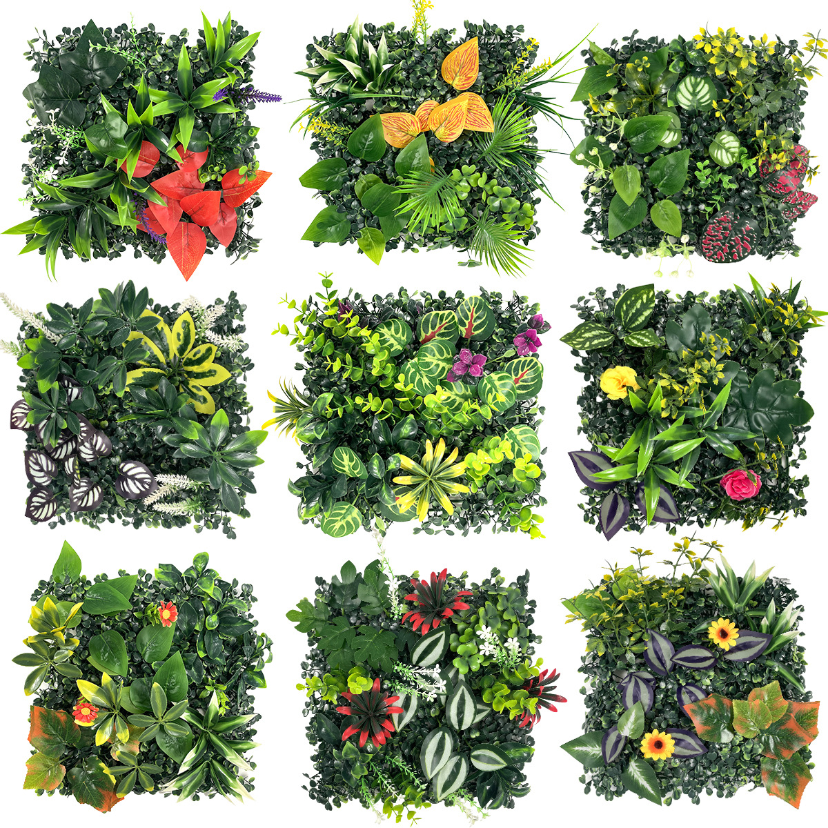 Artificial Plants Grass Wall P - Flower Wall Panel บทวิจารณ์และราคา