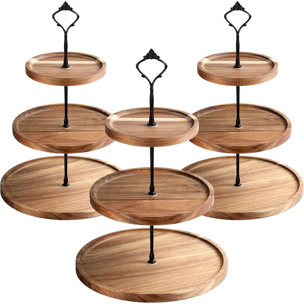 3 Set 3 Tier Wood Cupcake Stan - Cupcake Stand Tier บทวิจารณ์และราคา