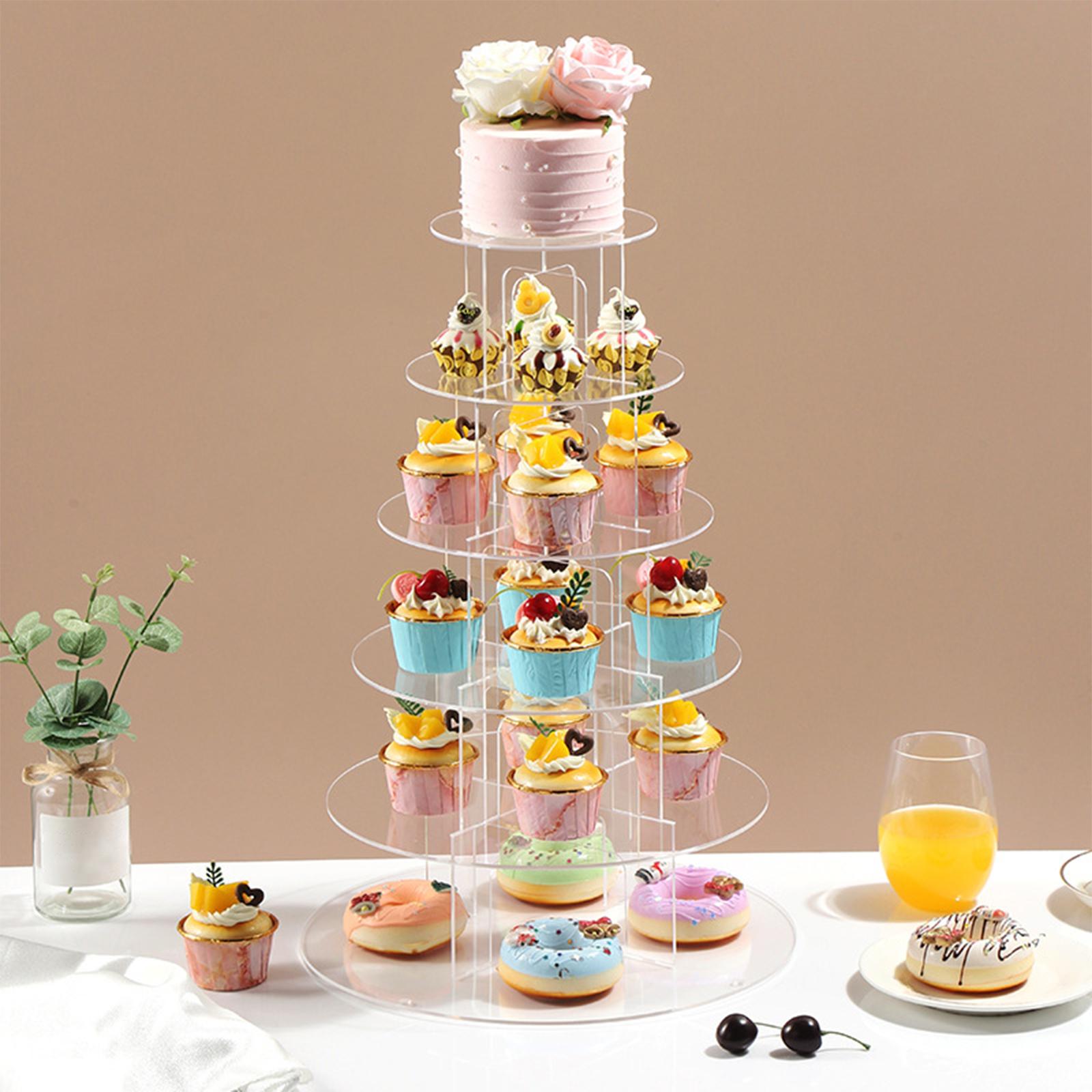 3/4/5 Tier Acrylic Cupcake Sta - Cupcake Stand Tier บทวิจารณ์และราคา