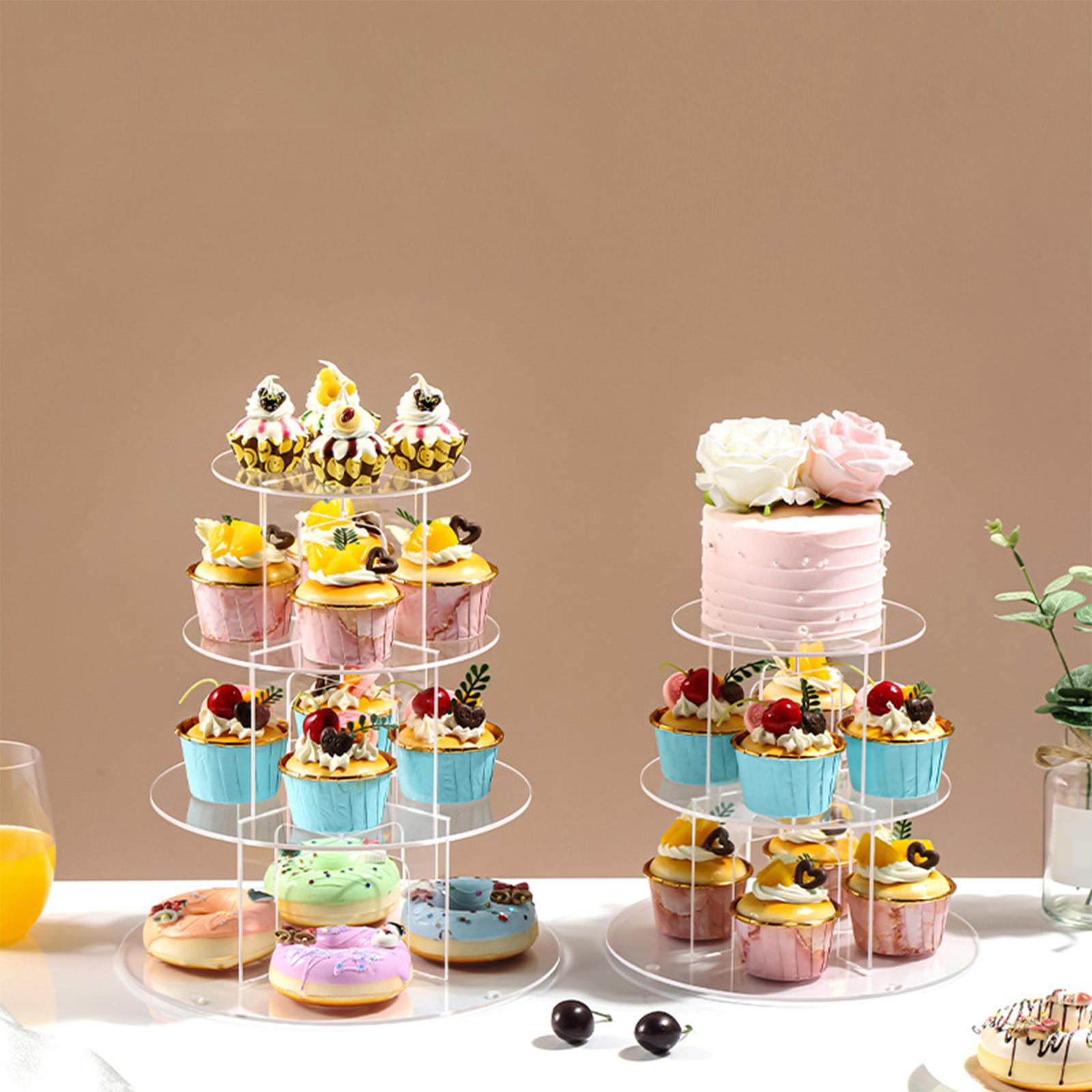 3/4/5 Tier Acrylic Cupcake Sta - Cupcake Stand Tier บทวิจารณ์และราคา
