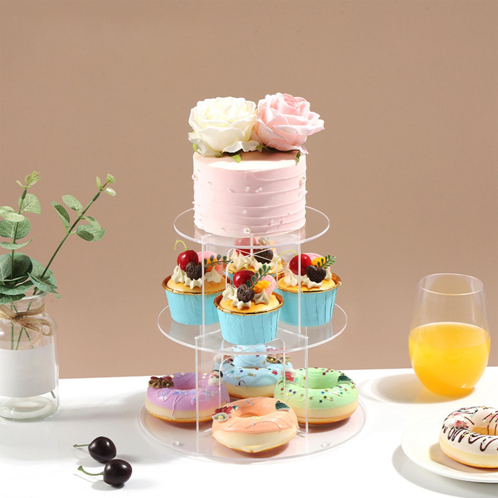 3/4/5 Tier Acrylic Cupcake Sta - Cupcake Stand Tier บทวิจารณ์และราคา