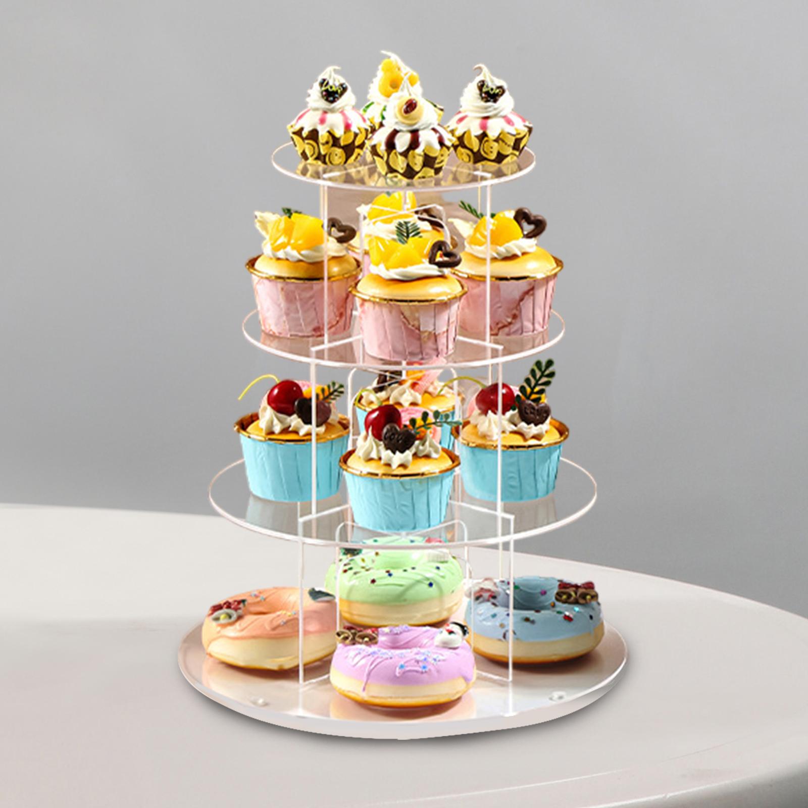 3/4/5 Tier Acrylic Cupcake Sta - Cupcake Stand Tier บทวิจารณ์และราคา