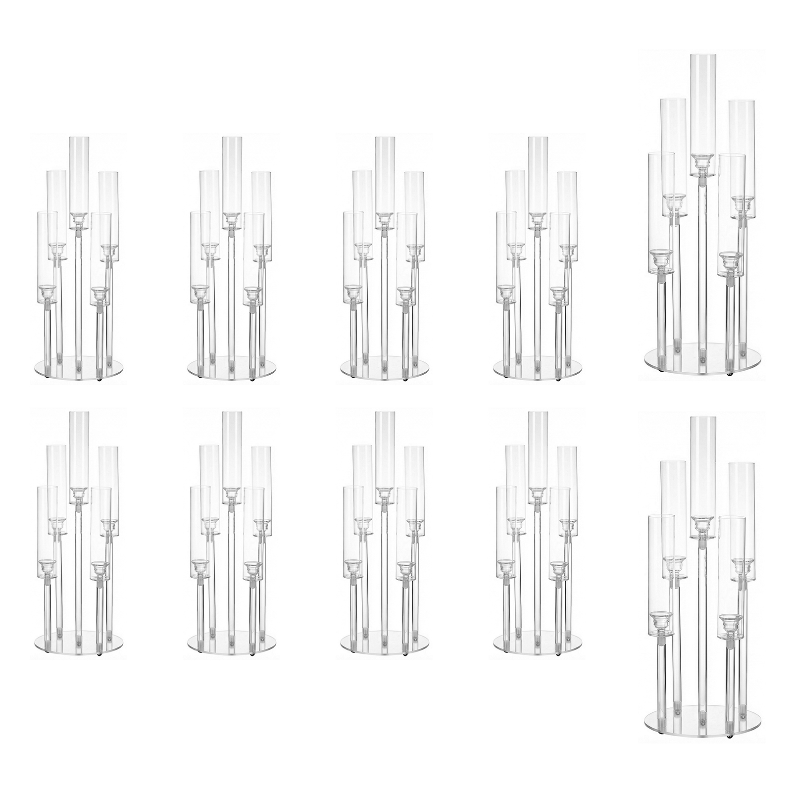 20/10PCS 5 Arm Acrylic Candle  - Centerpiece Stick บทวิจารณ์และราคา