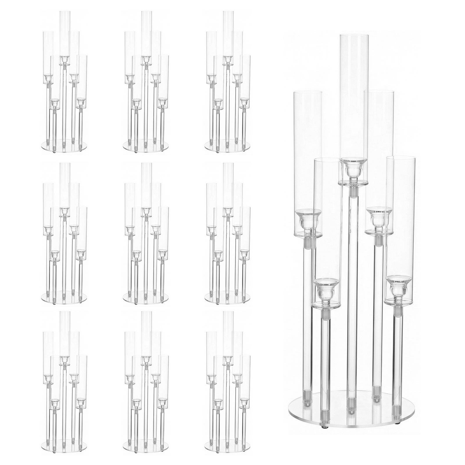 20/10PCS 5 Arm Acrylic Candle  - Centerpiece Stick บทวิจารณ์และราคา