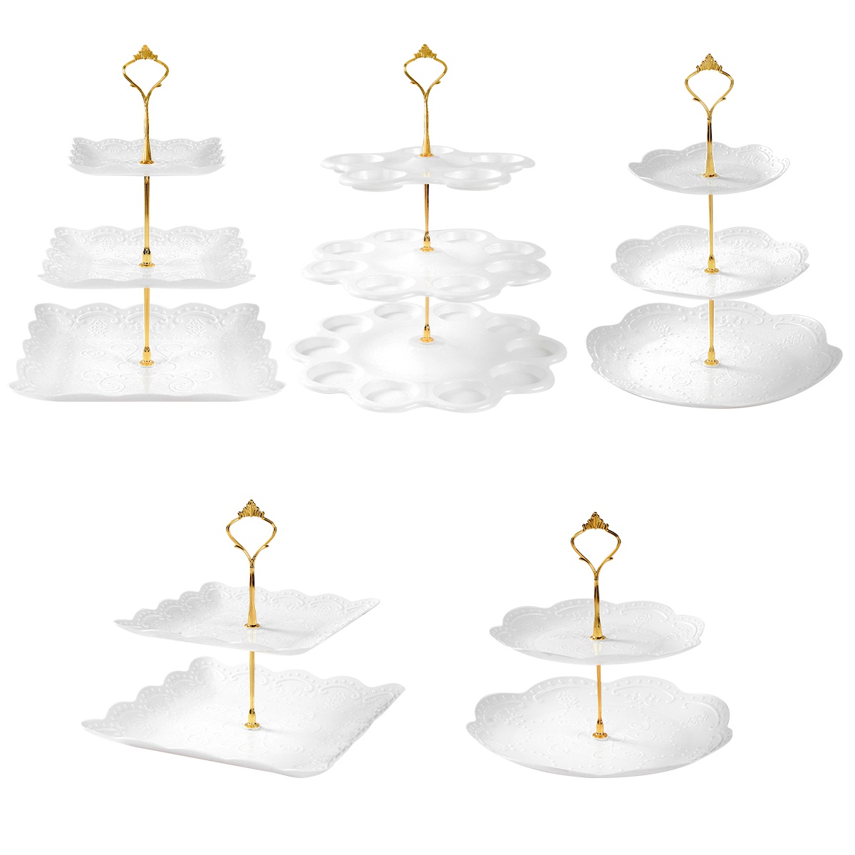 Detachable Cake Stand European - Cupcake Stand Tier บทวิจารณ์และราคา