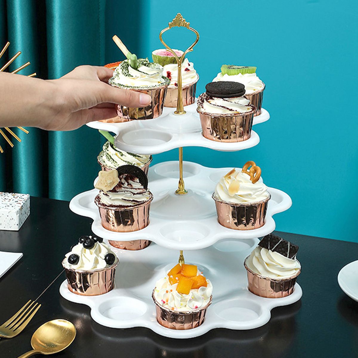 Detachable Cake Stand European - Cupcake Stand Tier บทวิจารณ์และราคา