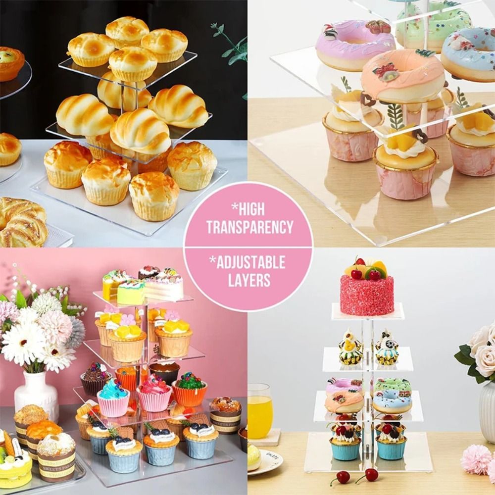 Clear Acrylic Cupcake Stand 3/ - Cupcake Stand Tier บทวิจารณ์และราคา