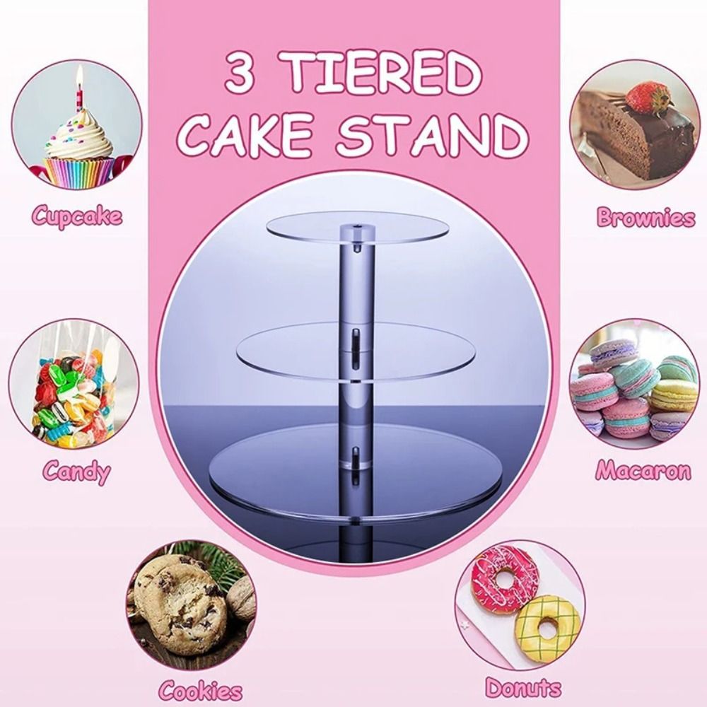 Clear Acrylic Cupcake Stand 3/ - Cupcake Stand Tier บทวิจารณ์และราคา