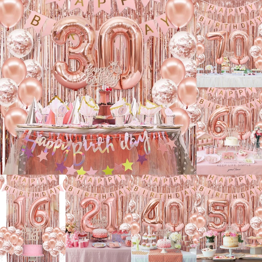 58Pc/Set 40-Inch Number Foil B - Party Banner Gold บทวิจารณ์และราคา