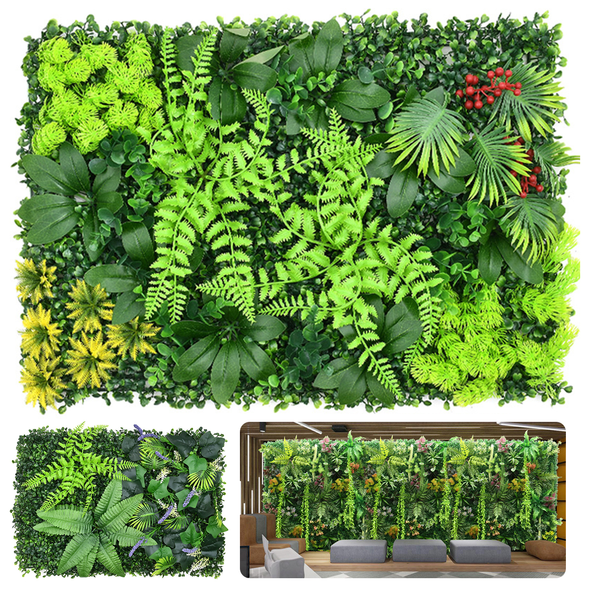 Artificial Plant Wall Plastic  - Flower Wall Panel บทวิจารณ์และราคา