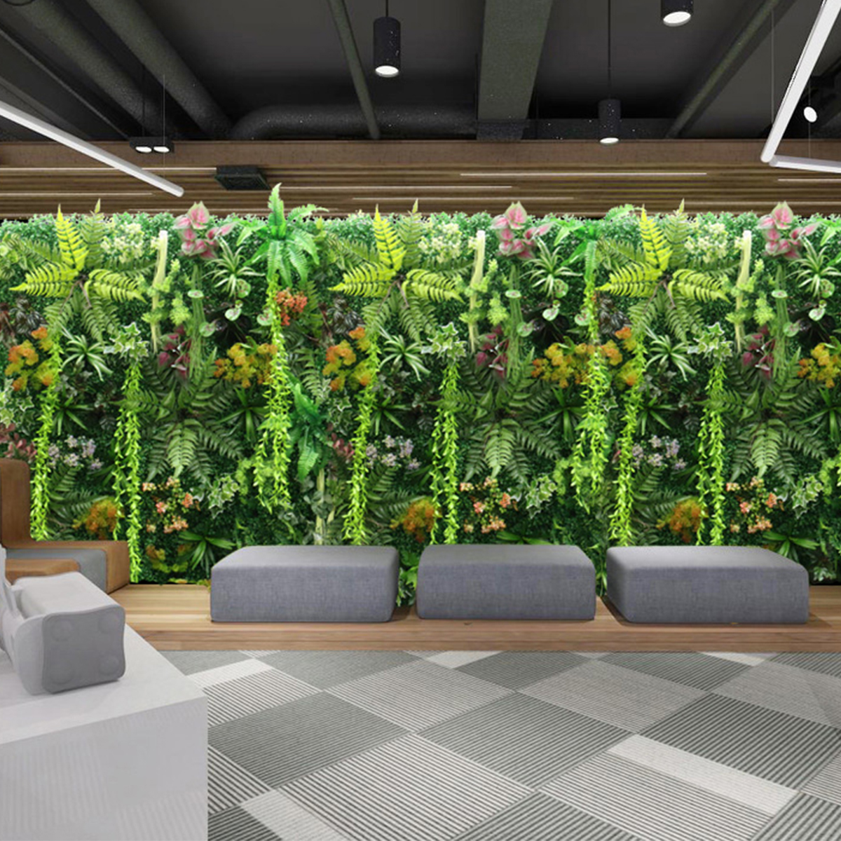 Artificial Plant Wall Plastic  - Flower Wall Panel บทวิจารณ์และราคา