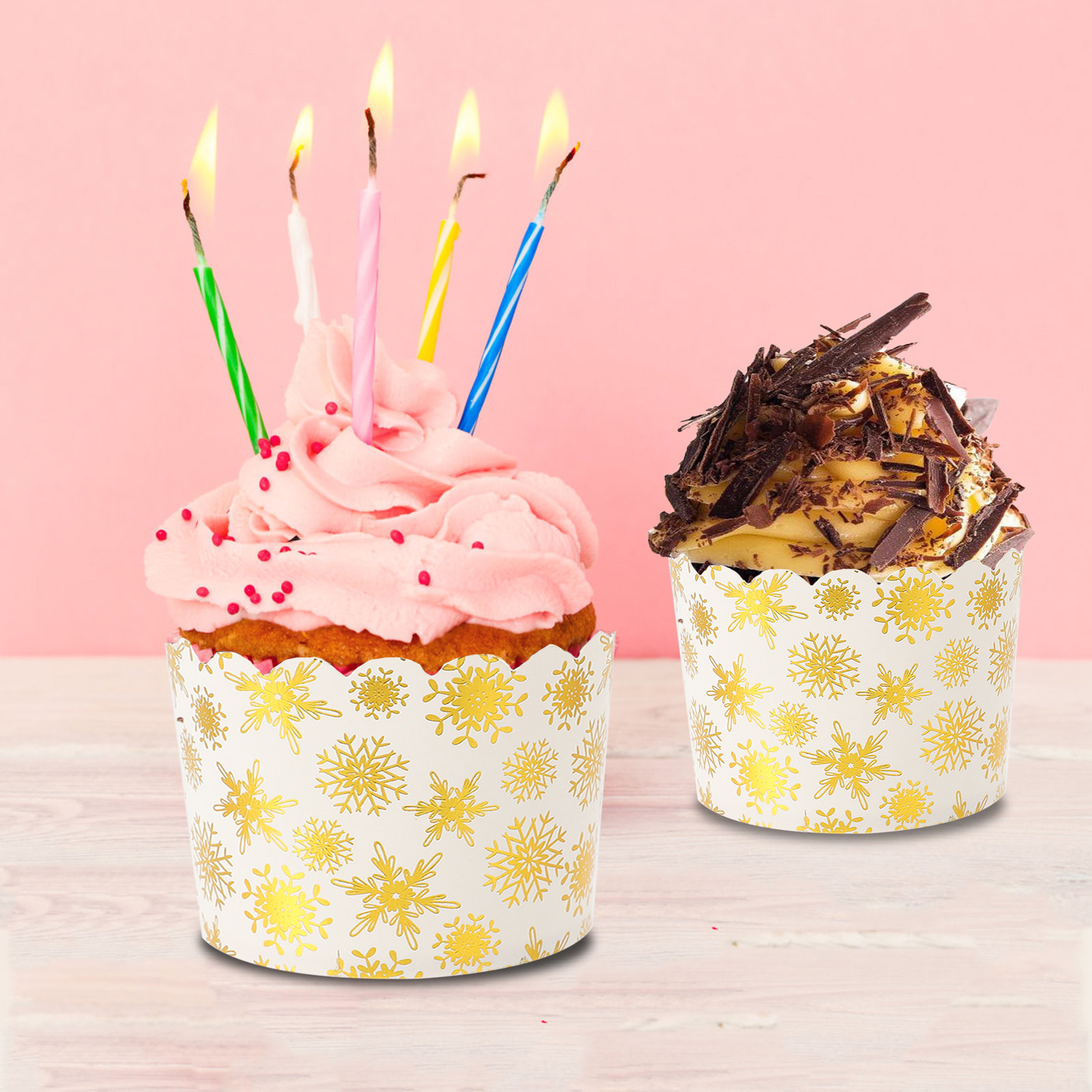 50Pcs Gold Foil Baking Cups Pr - Plastic Cup 50Pcs บทวิจารณ์และราคา