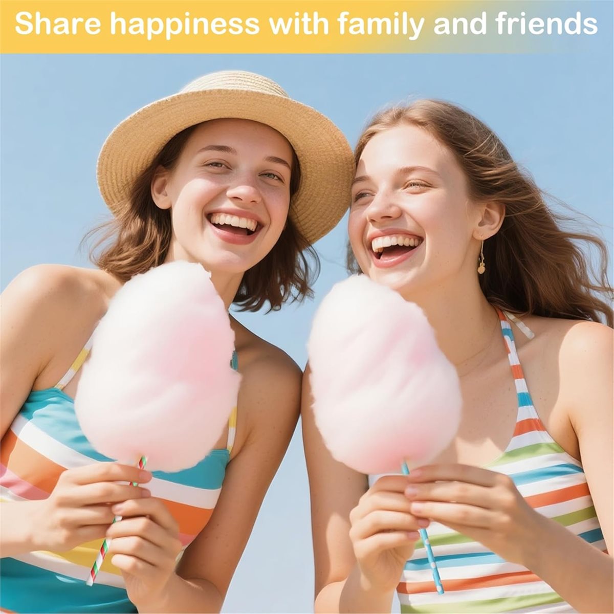 ABZT 200 Pieces Cotton Candy C - Cotton Candy Cone บทวิจารณ์และราคา