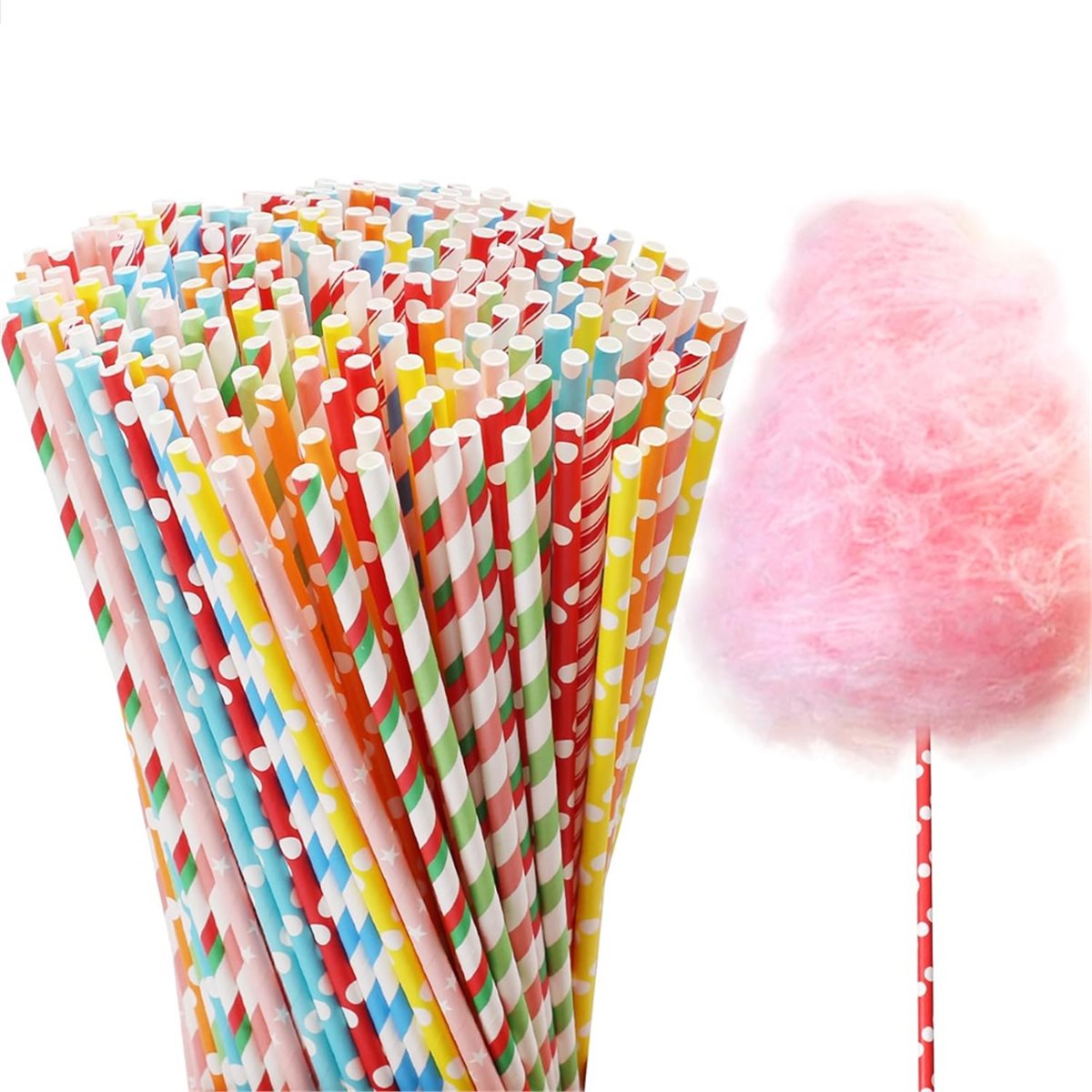 ABZT 200 Pieces Cotton Candy C - Cotton Candy Cone บทวิจารณ์และราคา