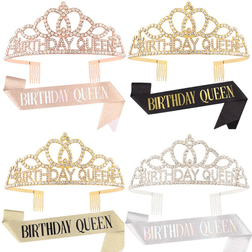 Rose Gold Glitter Birthday Que - Birthday Sash Glitter บทวิจารณ์และราคา