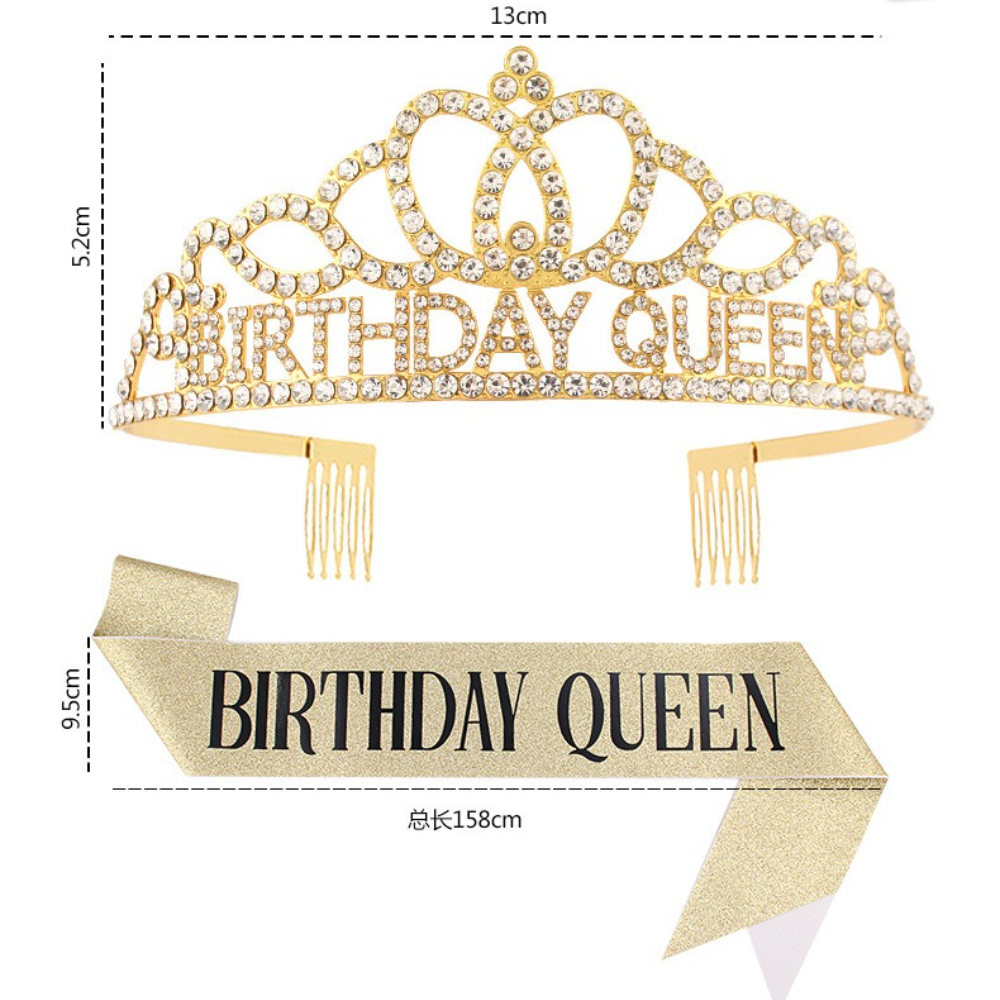 Rose Gold Glitter Birthday Que - Birthday Sash Glitter บทวิจารณ์และราคา