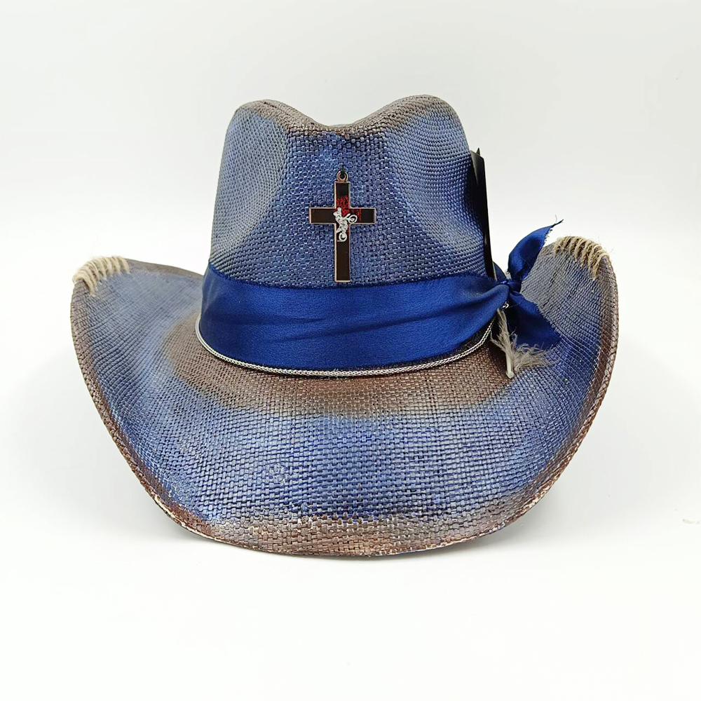 Western summer cowboy hat stra - Paper Straw Color บทวิจารณ์และราคา