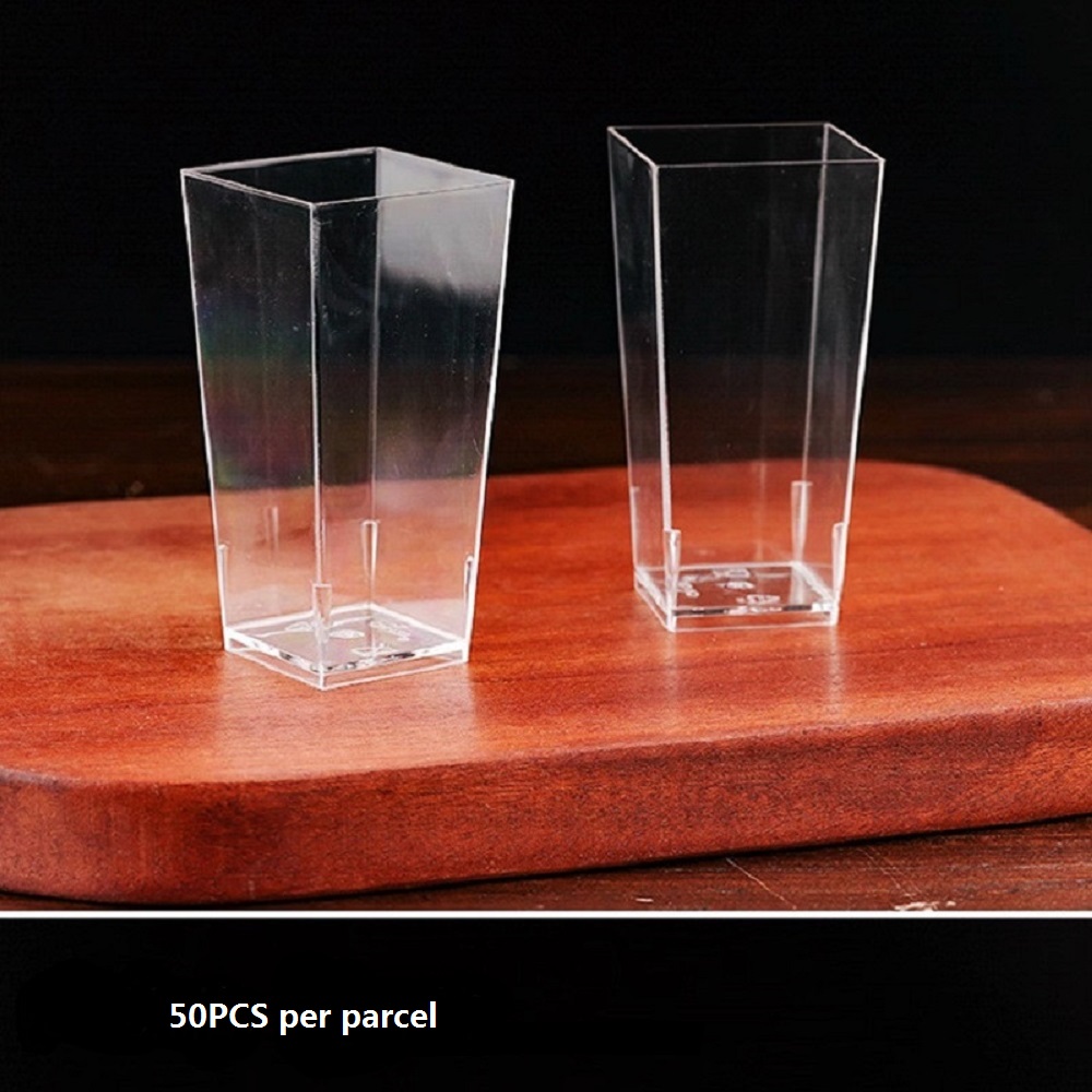 25/50/100 Pack 5oz Mini Desser - Plastic Cup 50Pcs บทวิจารณ์และราคา