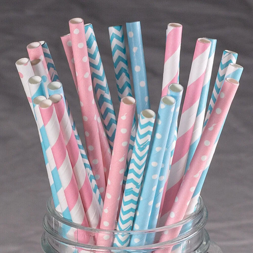 100 Bulk Packed Paper Straws P - Paper Straw Color บทวิจารณ์และราคา