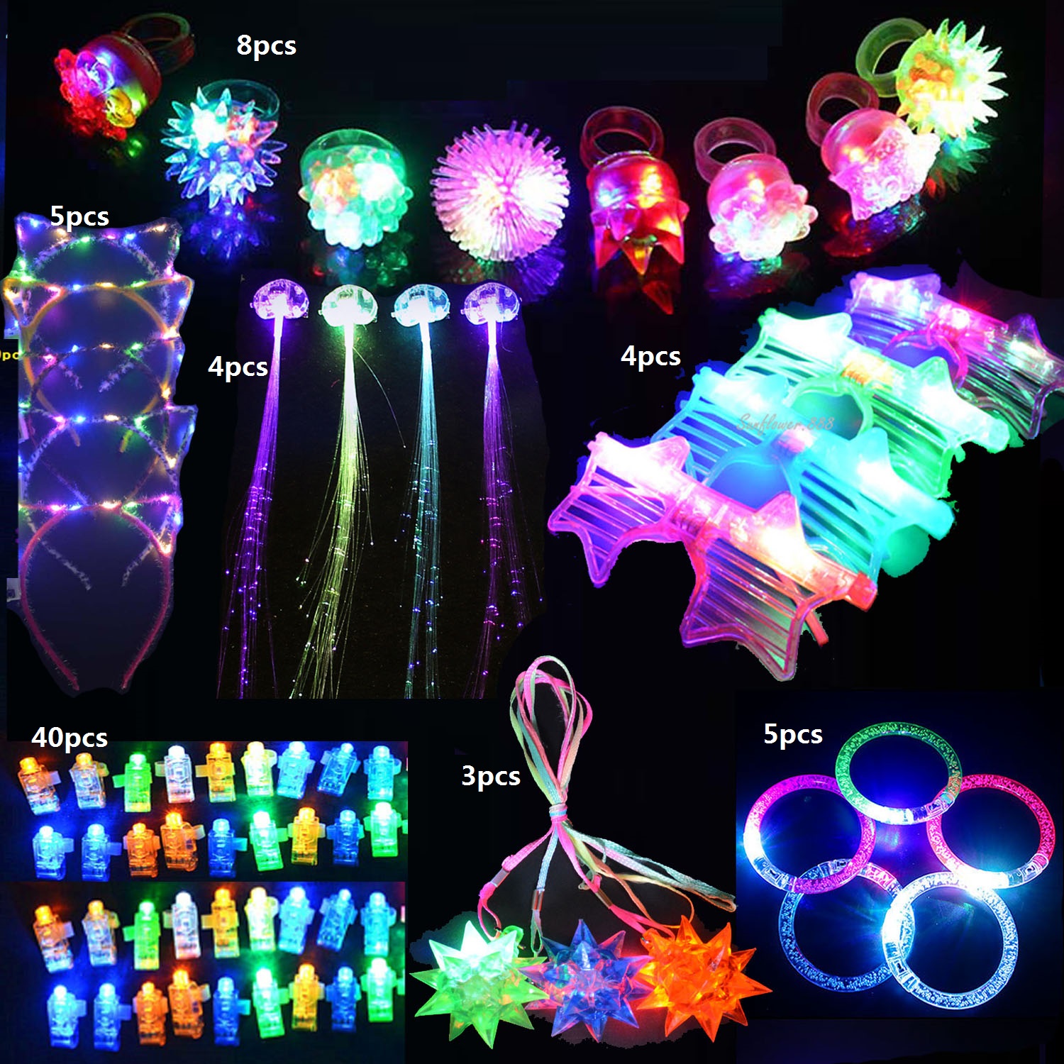 Pack Light Up Toy Party Favors - Cotton Candy Cone บทวิจารณ์และราคา