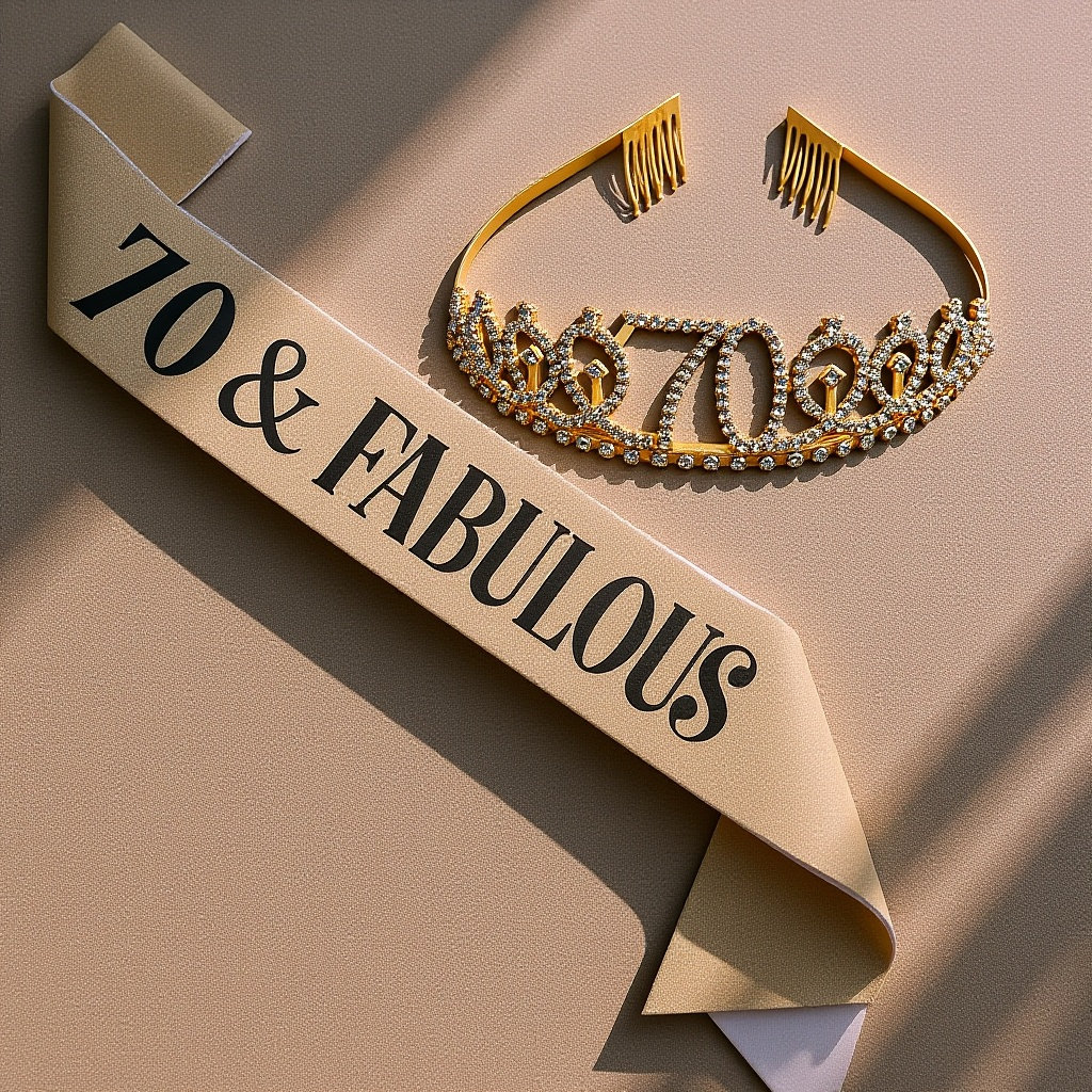 1Set Senior Birthday Tiara Sas - Birthday Sash Glitter บทวิจารณ์และราคา