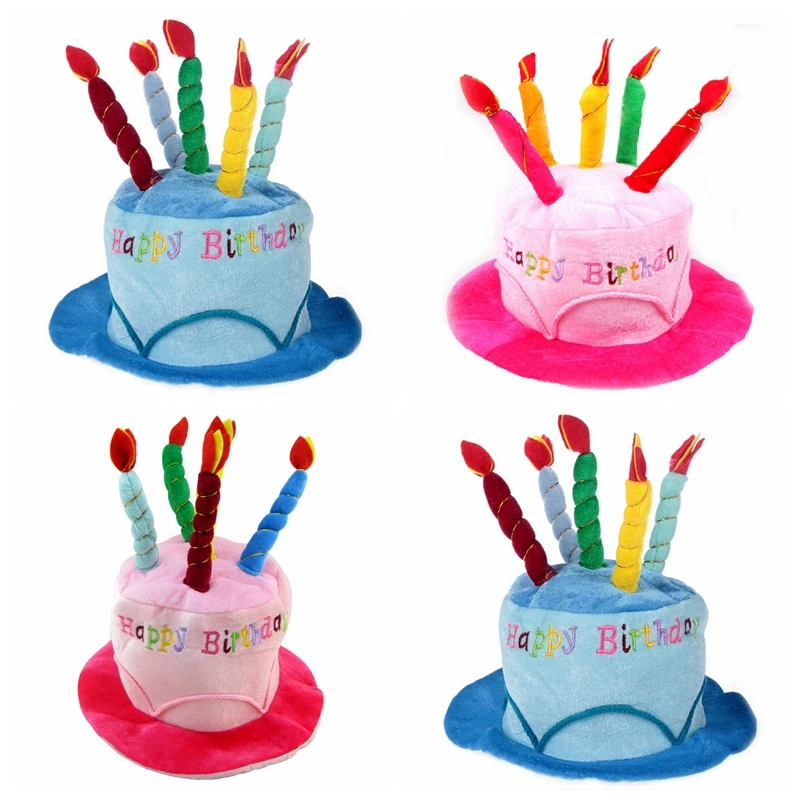 Birthday Cake Hat Birthday Can - Party Hat Cone บทวิจารณ์และราคา
