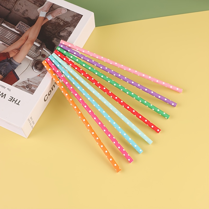 100pcs colorful disposable pap - Paper Straw Color บทวิจารณ์และราคา