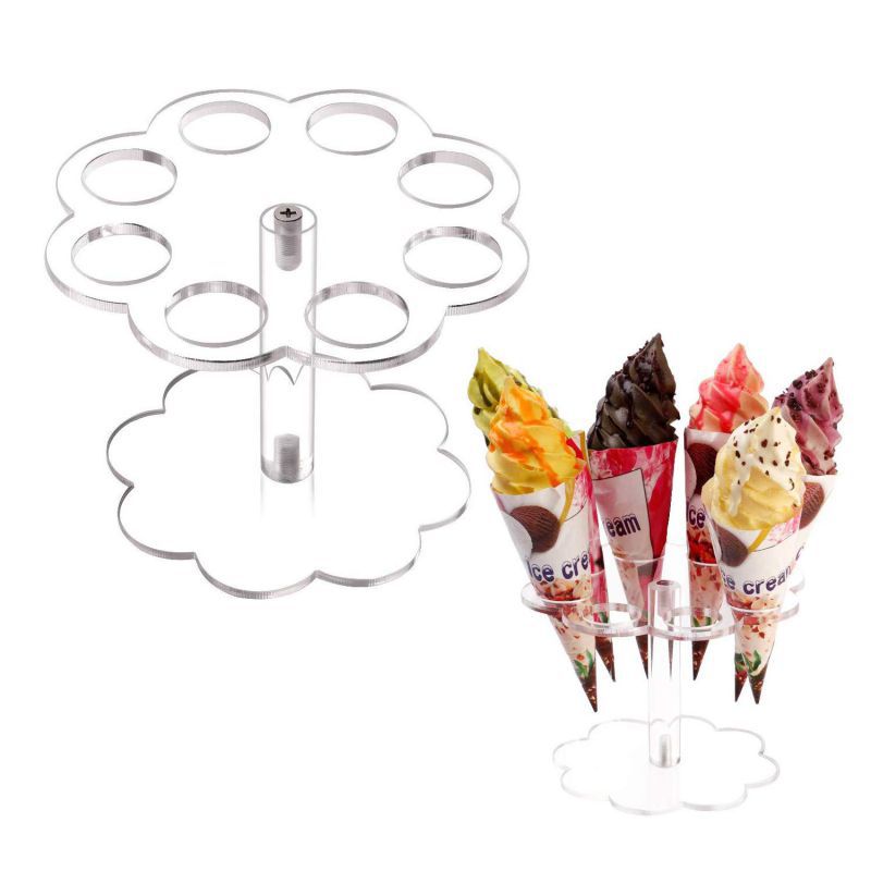 Ice Cream Cone Holder Acrylic  - Cotton Candy Cone บทวิจารณ์และราคา