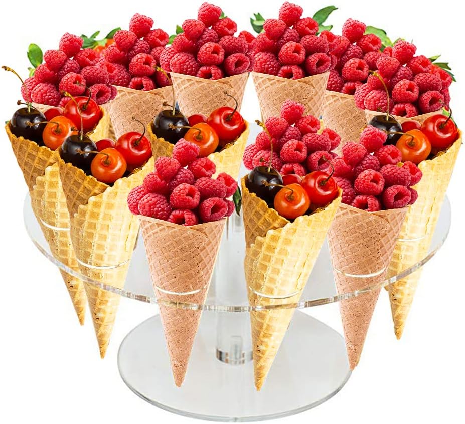 Ice Cream Cone Holder Acrylic  - Cotton Candy Cone บทวิจารณ์และราคา