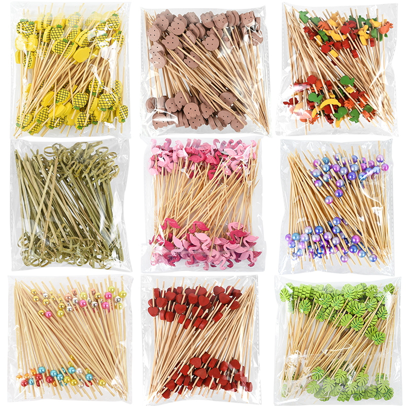 100Pcs Disposable Bamboo Skewe - Centerpiece Stick บทวิจารณ์และราคา