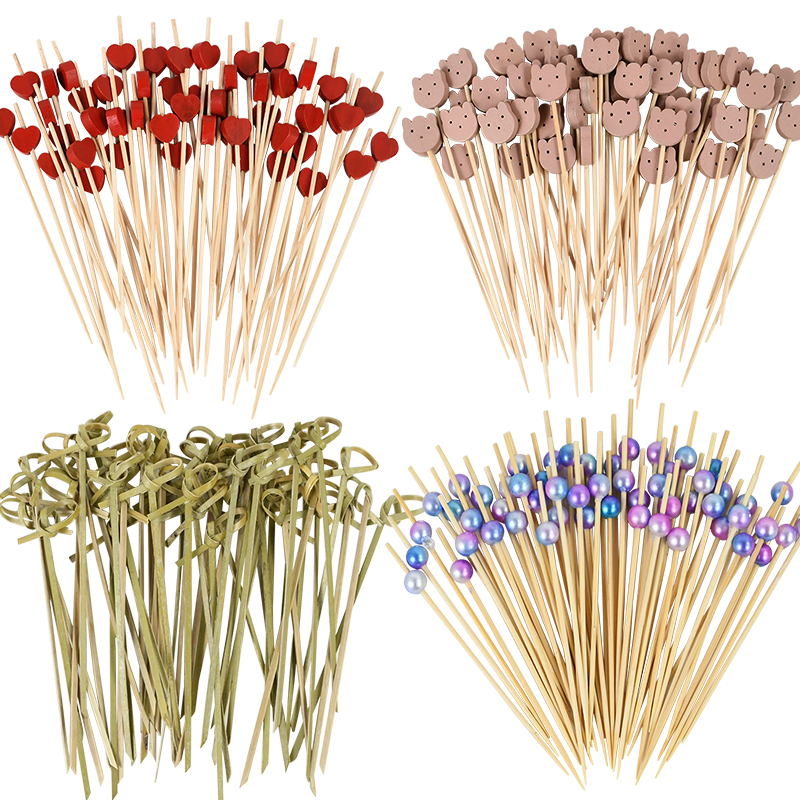100Pcs Disposable Bamboo Skewe - Centerpiece Stick บทวิจารณ์และราคา