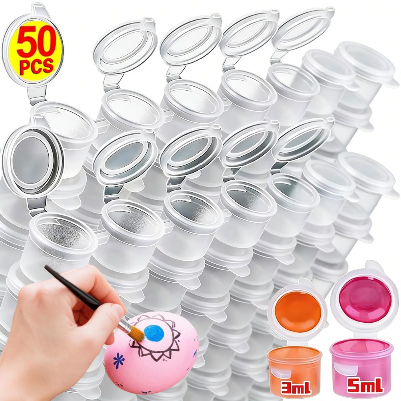 10/30/50PCS Empty Paint Pots M - Plastic Cup 50Pcs บทวิจารณ์และราคา